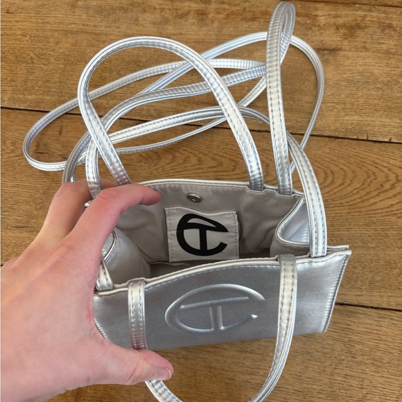 Telfar Metallic Silver Mini Bag - Picture 3 of 3